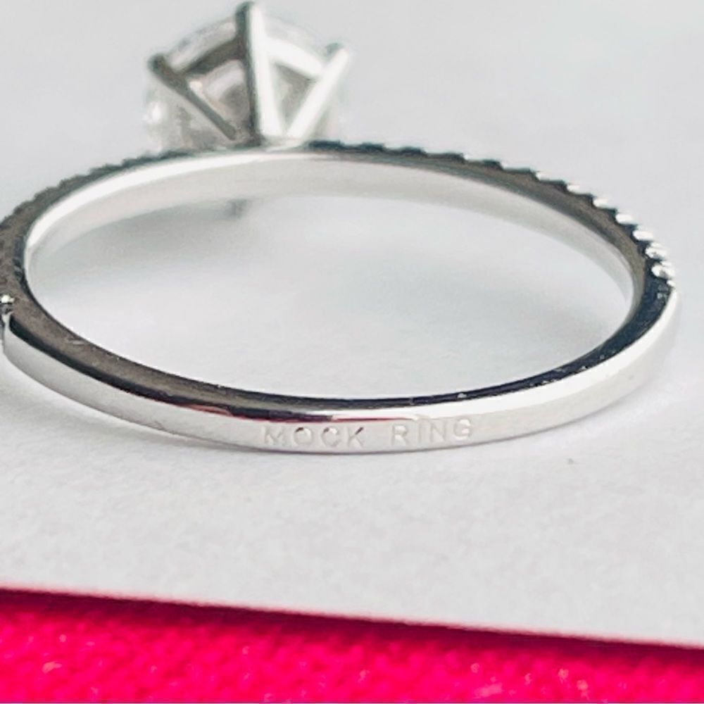 1.0 Solitaire Prong Ring White Gold plated Size 6.5 - Picture 6 of 6